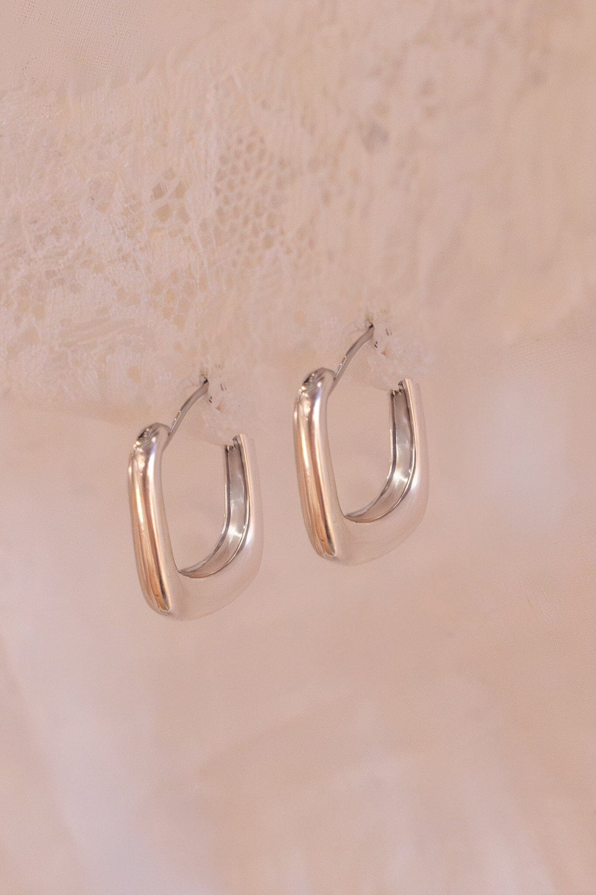 Silver Rectangle Earrings