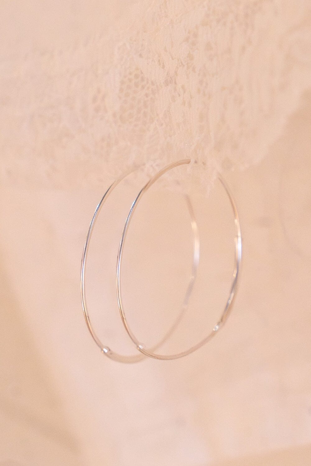 Sterling Silver Thin Hoop Earrings