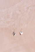 Sterling Silver Heart Charm Earrings