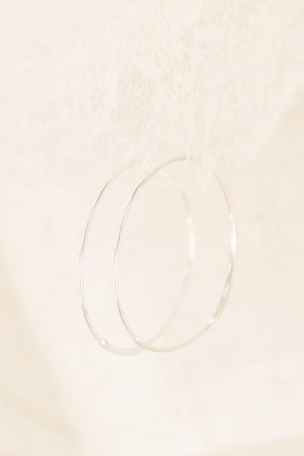 Sterling Silver Thin Hoop Earrings
