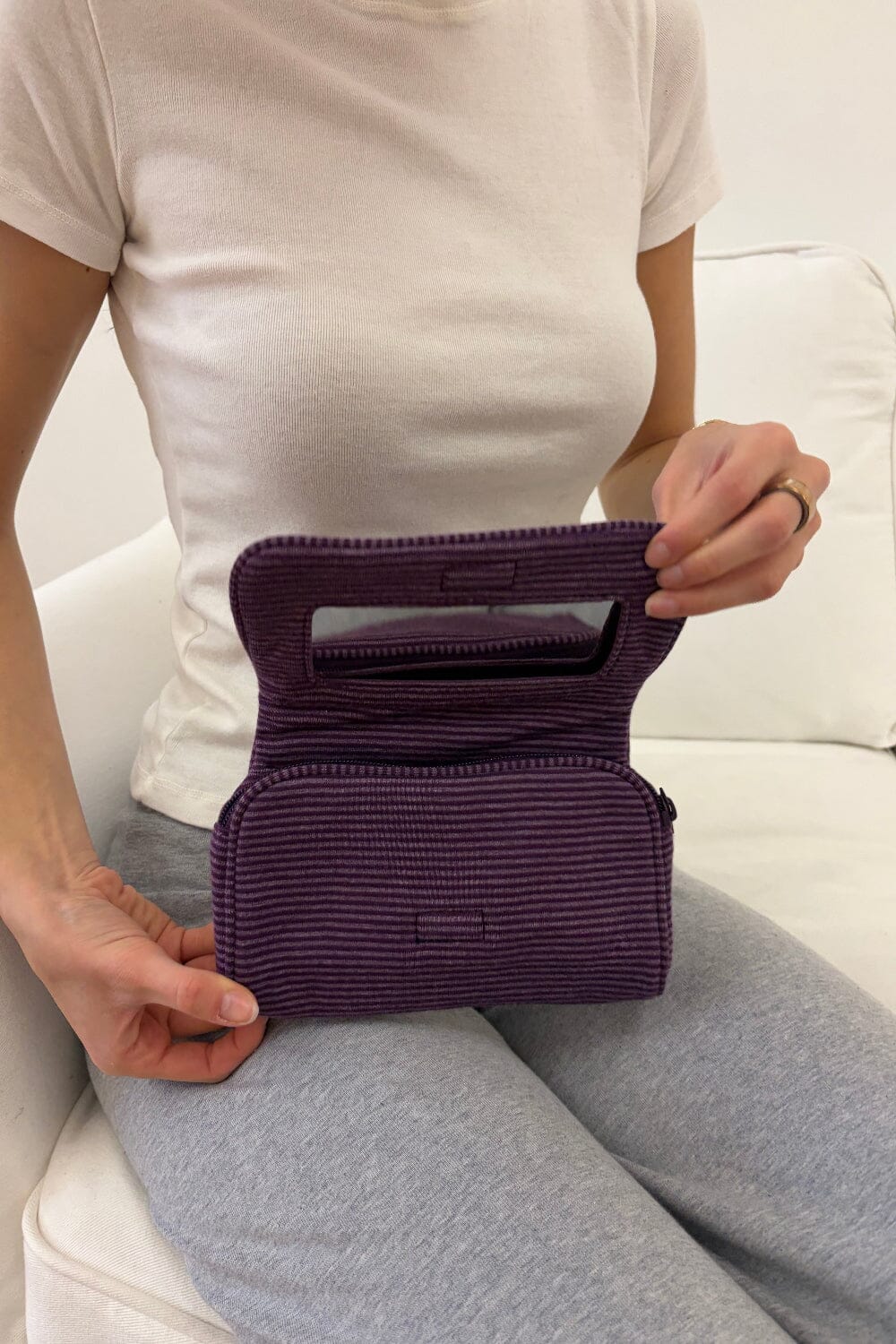 Stripe Makeup Bag