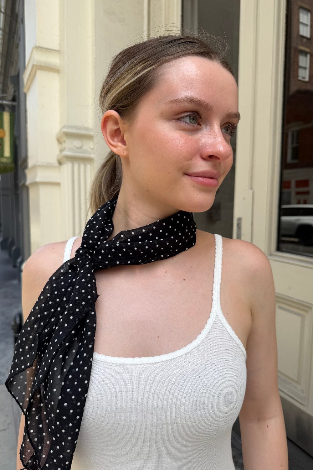 Chiffon Polka Dots Scarf