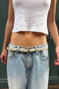 Faux Leather Stud Belt