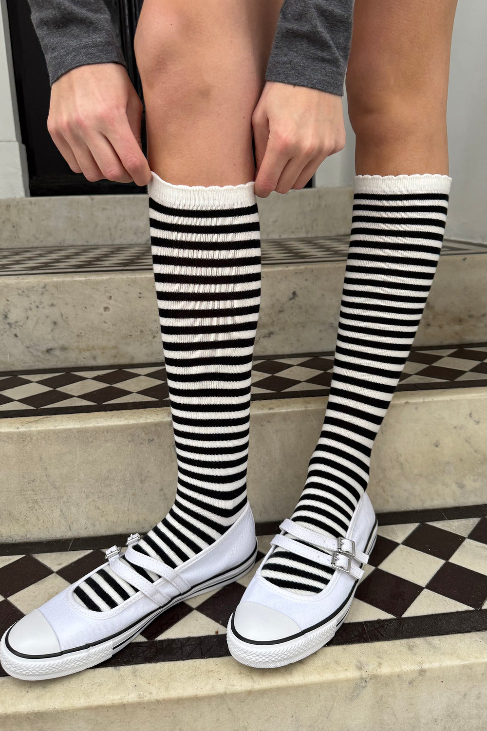 Striped Knee Socks