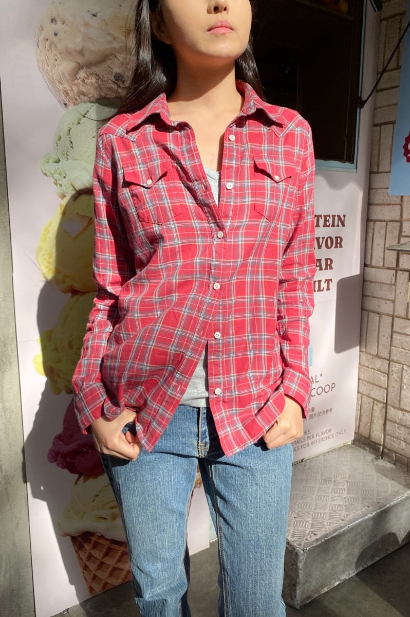 Stephanie Plaid Top