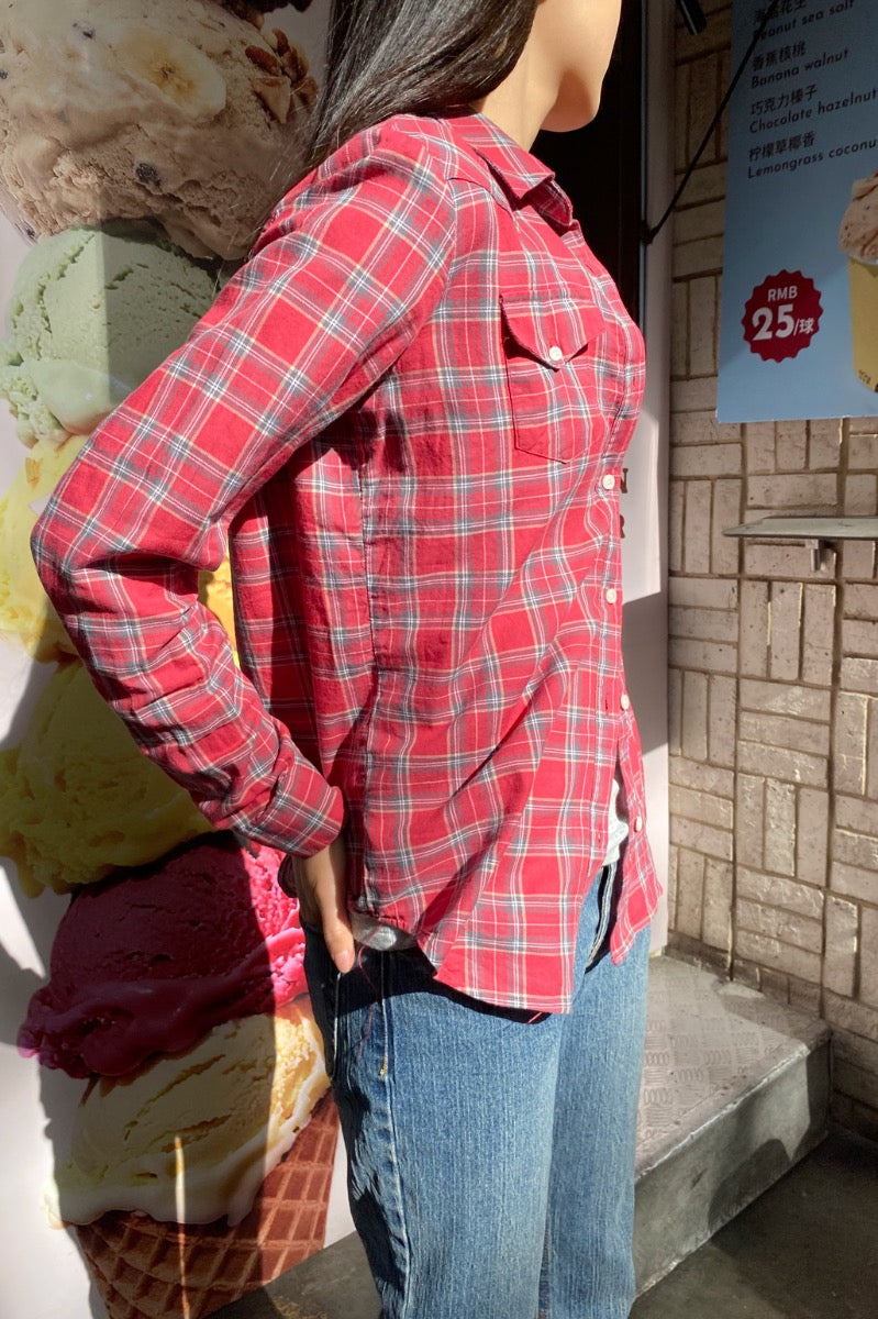 Stephanie Plaid Top